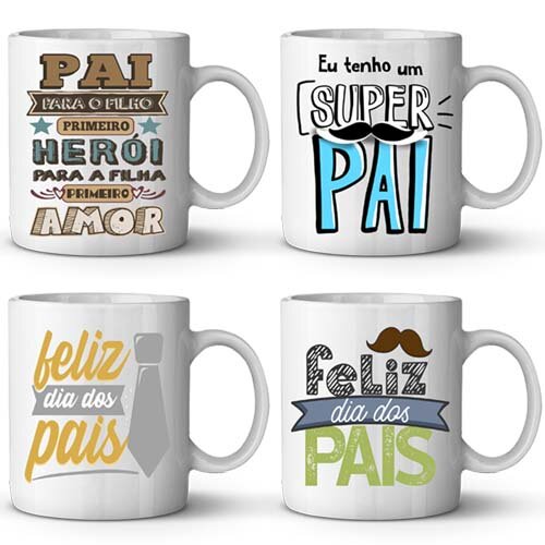 Artes Lettering Png Canecas Dia Dos Pais Sublimação