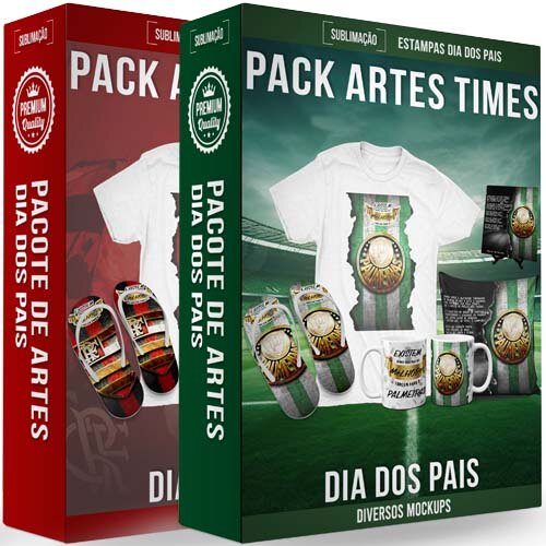 Artes Estampas Kit Dia Dos Pais Sublimação Times Futebol