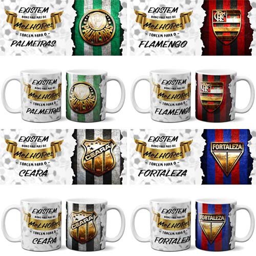 Artes Canecas Times Estampas Psd Sublimação Dia dos Pais