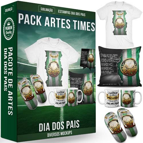 Kit Artes Editáveis Times Dia dos Pais Sublimação