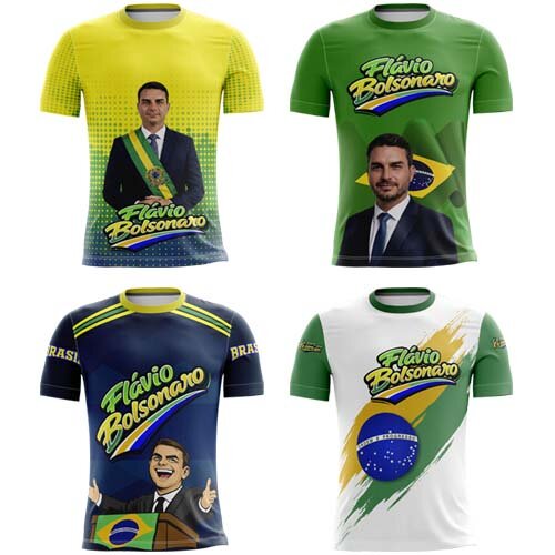 Pack Artes Flávio Bolsonaro Presidente Camisetas Sublimação 15 Estampas
