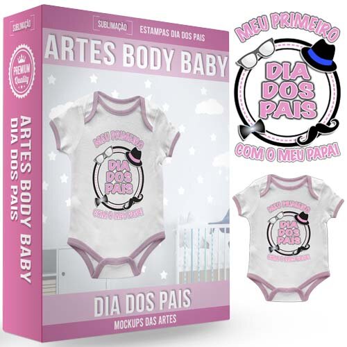 Vetores Dia dos Pais Body Baby Artes Sublimação