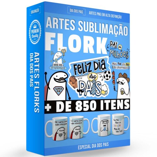 Pacote Estampas Dia dos Pais Meme Flork Artes