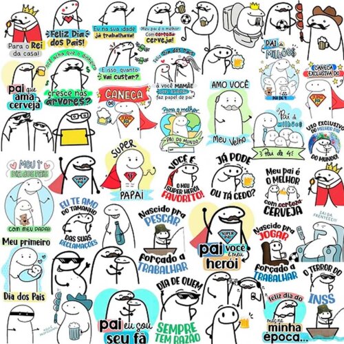 Pacote Estampas Dia dos Pais Meme Flork Artes
