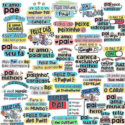 Pack Artes Florks Estampas Dia dos Pais Meme Flork