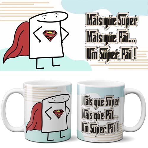 Pacote 30 Artes Flork Dia Dos Pais Sublimação Canecas Mockup