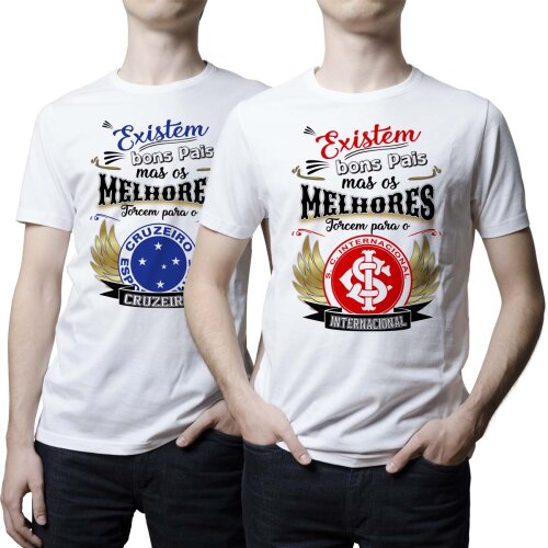 Estampas Times Futebol Sublimação Camisetas Dia dos Pais