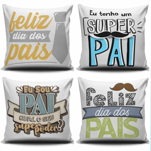 Estampas Frases Lettering Dia dos Pais Sublimação Almofadas