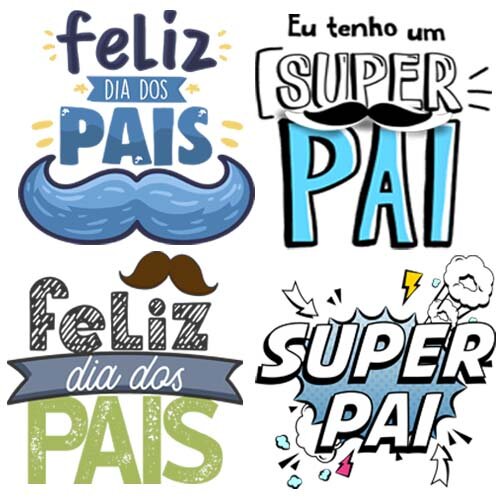 Estampas Lettering Frases Png Dia Dos Pais Sublimação Papai