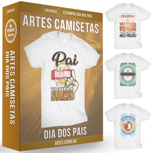 Estampas Cervejas Camisetas Dia dos Pais Sublimação Vetores