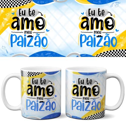 Estampas Dia dos Pais Canecas Alfabeto Sublimação Mockups