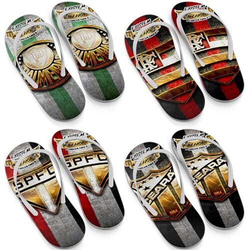 Estampas Chinelos Times Dia dos Pais Futebol Sublimação