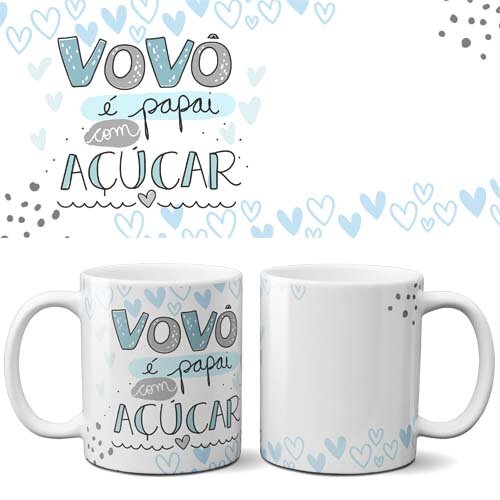 Pack Artes Canecas Dia dos Avós Vovó Vovô Sublimação Frases