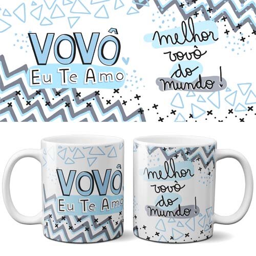 Pack Artes Canecas Dia dos Avós Vovó Vovô Sublimação Frases