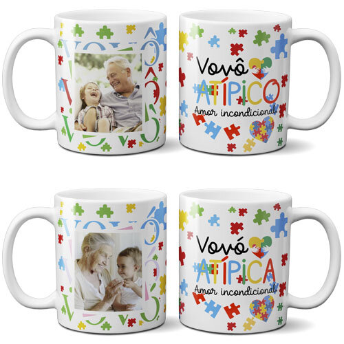 Pack Artes Canecas Avós 20 Estampas Editáveis Sublimação