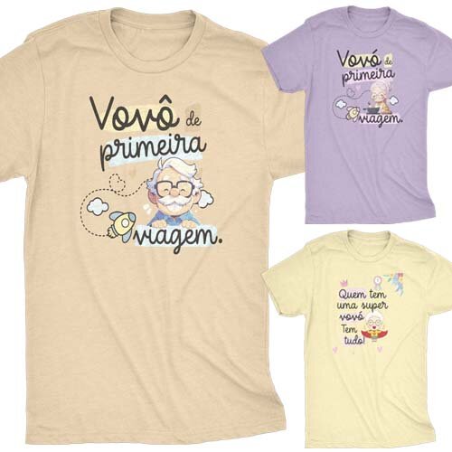 Pack Artes Avós 20 Estampas Camisetas Sublimação Editáveis