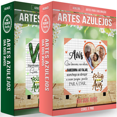Pack 10 Estampas Artes Azulejos Avós Sublimação