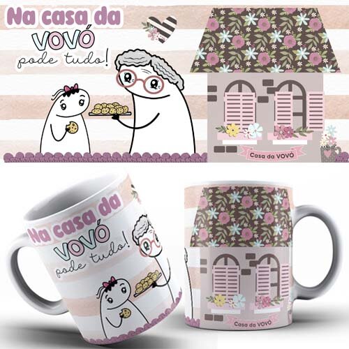 Artes Canecas Sublimação Dia dos Avós Flork Mockups