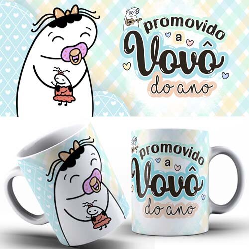 Artes Canecas Sublimação Dia dos Avós Flork Mockups