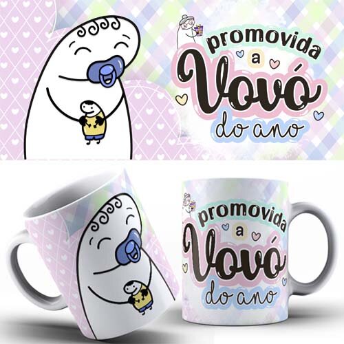 Artes Canecas Sublimação Dia dos Avós Flork Mockups