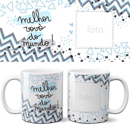 Artes Dia dos Avós Mockups Avô Avó Sublimação Canecas