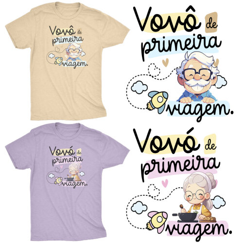 Artes Sublimação Camisetas Dia dos Avós Editáveis Estampas