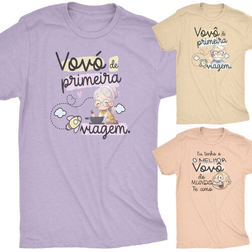 Artes Sublimação Camisetas Dia dos Avós Editáveis Estampas