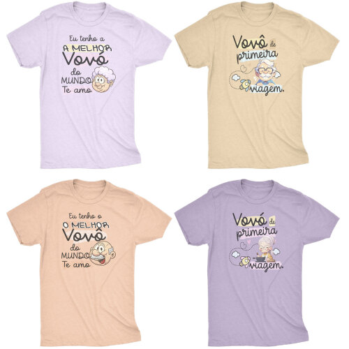 Estampas Dia dos Avós Sublimação Camisetas 20 Artes Editáveis