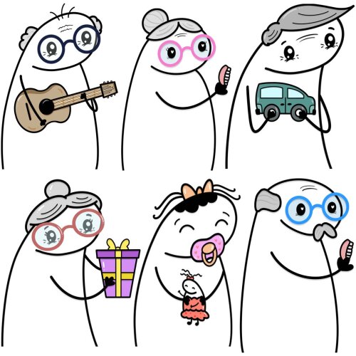 Estampas Dia dos Avós Kit Digital Flork Sublimação Pack 1