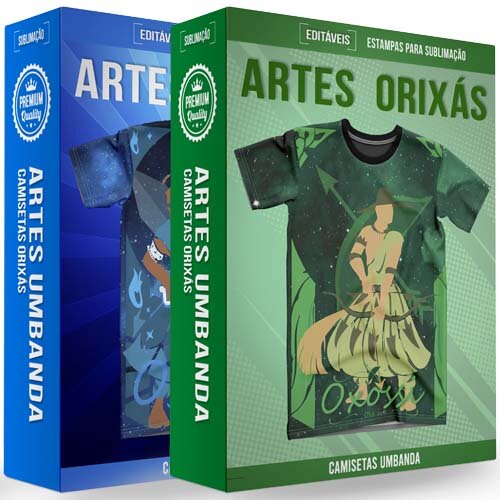 Pacote Artes Umbanda Orixás Sublimação Total Camisetas Mockups