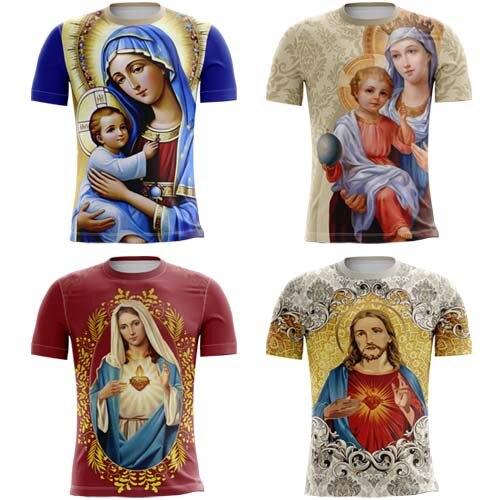 Estampas Camisetas Religiosas Santos Sublimação Total Artes