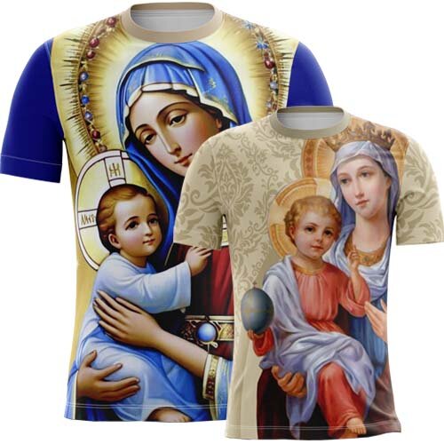 Artes Camisetas Religiosas Santos Sublimação Total Editáveis