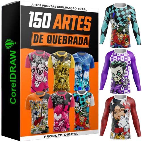 Estampas Camisetas Quebrada 150 Artes Sublimação Editáveis