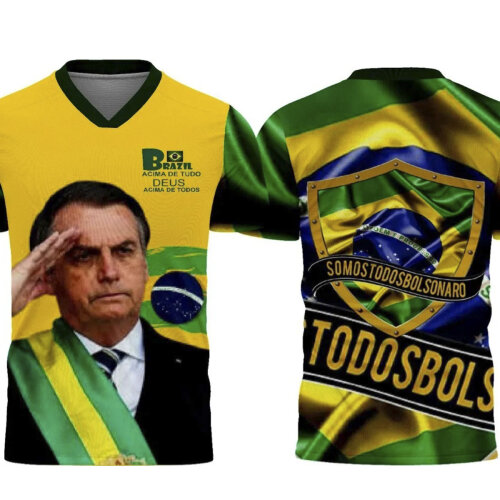 Estampas Camisetas Bolsonaro Sublimação Total Corel Mockups
