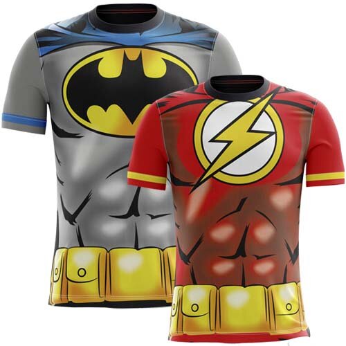 Pacote Artes Super Heróis Sublimação Total Camisetas