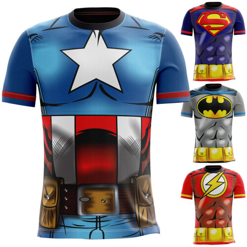 Artes Sublimação Total Corel Mockups Super Heróis Camisetas