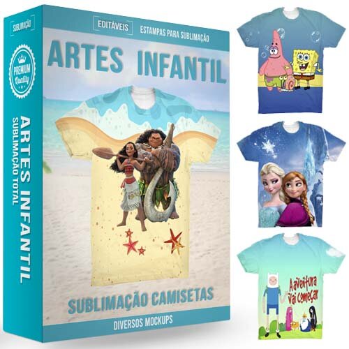 Pacote Artes Camisetas Infantil Aniversário Sublimação Total