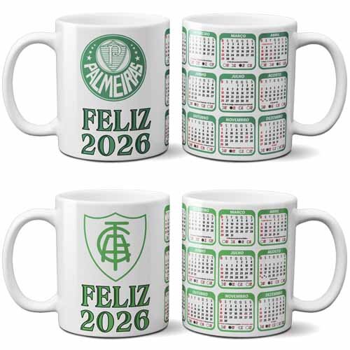 Artes Canecas Calendários 2026 Sublimação Times Canecas Pack