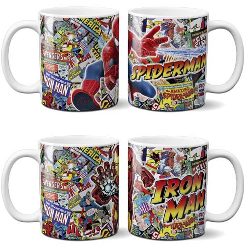 Artes Premium Super Heróis Sublimação Canecas Mockups