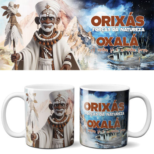 Pacote 12 Artes Orixás Sublimação Canecas Premium Editáveis