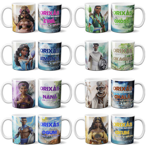 Artes Orixás Sublimação Canecas Estampas Premium Corel