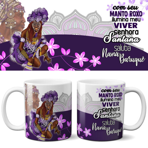 Estampas Editáveis Sublimação Canecas Umbanda Orixás Mockups