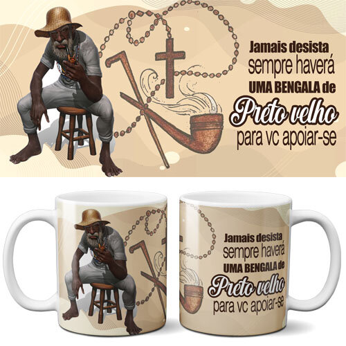 Pacote Artes Estampas Sublimação Canecas Umbanda Orixás