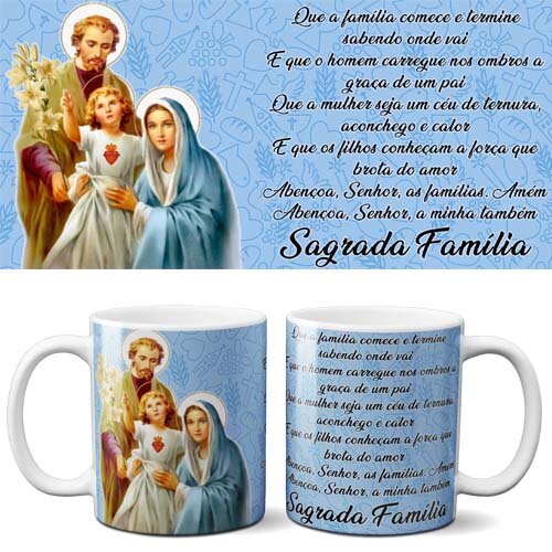Pack 30 Artes Editáveis Canecas Orações Religiosas Mockups