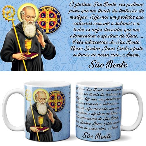 Artes Canecas Orações Religiosas Sublimação Mockups