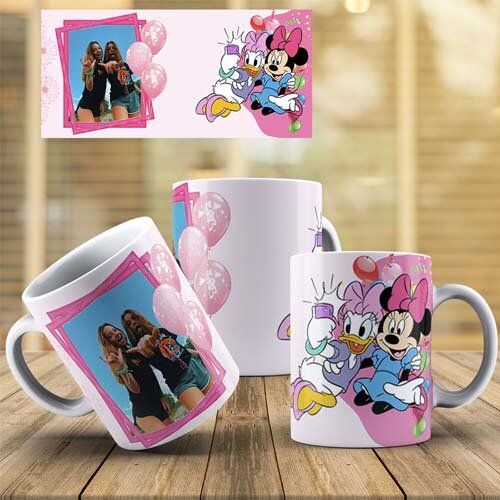 Estampas Canecas Parabéns Aniversário Infantil Artes Disney