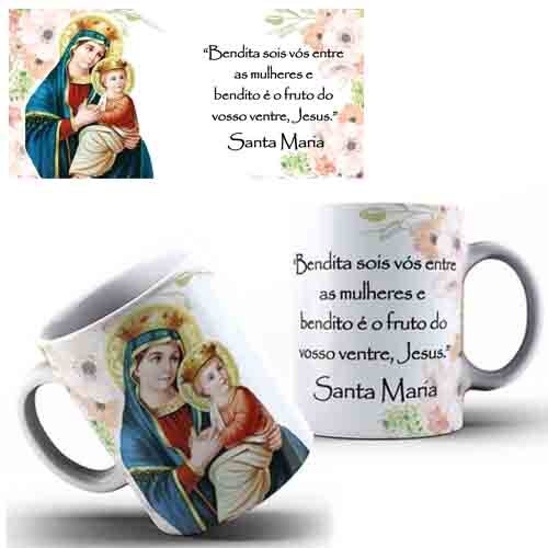 Pacote 30 Artes Editáveis Canecas Santos Católicos Mockups