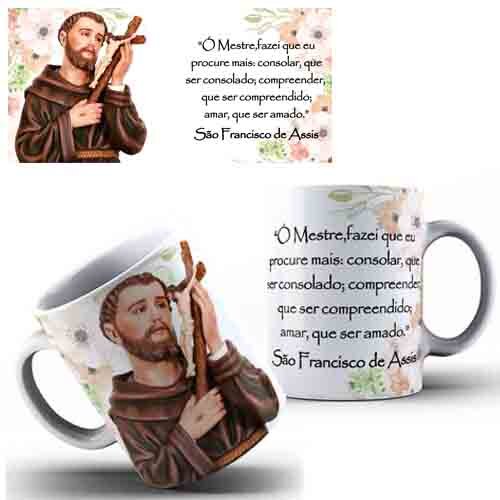Estampas Canecas Santos Católicos Artes Editáveis Mockups
