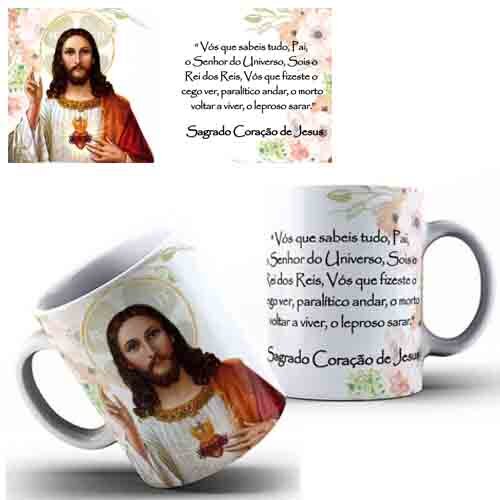 Estampas Canecas Santos Católicos Artes Editáveis Mockups