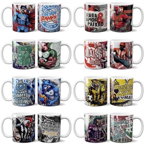 Pacote 22 Artes Times Brasileirão Futebol Mockups Sublimação P